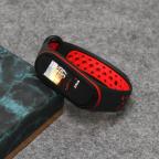 Pametni Sat Narukvica za smart watch Xiaomi Mi Band M3/M4 crno crvena slika 3