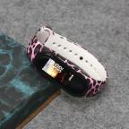 Pametni Sat Narukvica za smart watch Xiaomi Mi Band M3/M4 leopard pink slika 3