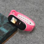 Pametni Sat Narukvica za smart watch Xiaomi Mi Band M3/M4 pink bela slika 3