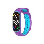 Pametni Sat Narukvica za smart watch Xiaomi Mi Band M7 ljubicasto plava cena 4000 din slika