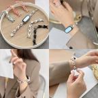 Pametni Sat Narukvica za smart watch Xiaomi Mi Band M8/M9 metalna crna slika 6
