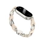 Pametni Sat Narukvica za smart watch Xiaomi Mi Band M8/M9 metalna krem slika 3