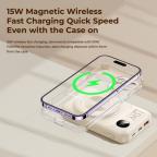 Power bank prenosiva baterija Magsafe REMAX Lecho Series RPP-527 PD 20W + QC 22.5W Fast Charging 10000mAh beli slika 4