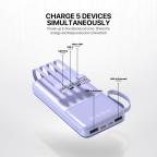 Power bank Prenosiva baterija Fantech S3 10000mAh, 10W beli slika 5