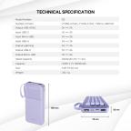 Power bank Prenosiva baterija Fantech S3 10000mAh, 10W  ljubicasti slika 12