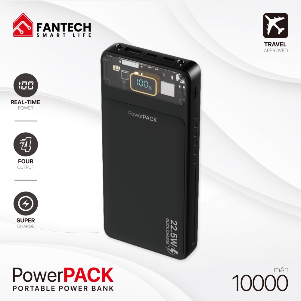 Power bank Prenosiva baterija Fantech T1 10000mAh QC, PD, 22.5W crni cena 5000 din slika