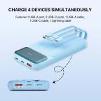 Power bank Prenosiva baterija Fantech T2 10000mAh QC, PD, 22.5W  beli slika 4