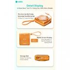 Power bank prenosiva baterija magnetic Coteci iH-145 3u1 narandzasta slika 8