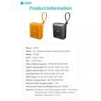 Power bank prenosiva baterija magnetic Coteci iH-145 3u1 narandzasta slika 9