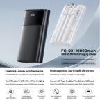 Power bank prenosiva baterija REMAX FC-03 20W+22.5W 10000mAh crna slika 2