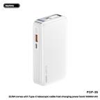 Power bank prenosiva baterija REMAX FCP-25 Fast Charging 22.5W(teleskopski kabl) Type-C 10000mAh beli slika 2