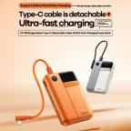 Power bank prenosiva baterija REMAX Range Series FP-122 22.5W sa integrisanim Type C kablom 10000mAh plava slika 2