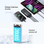 Power bank prenosiva baterija REMAX Piloteer Series RPP-72 20W+22.5W Fast Charging 20000mAh crni slika 5