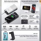 Power bank prenosiva baterija REMAX RPP-D3  20W+22.5W Fast Charging 10000mAh Magnetic 5u1 crni slika 3