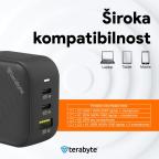 Punjac univerzalni Terabyte TR65W, GaN, PPS, PD 3.0, QC 3.0, 65W crni CE slika 4