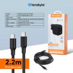 Punjac univerzalni Terabyte TR65W, GaN, PPS, PD 3.0, QC 3.0, 65W sa PD Type c kablom crni CE slika 5