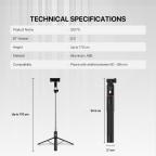 Selfie stick Fantech SS170 selfi stap crni slika 13
