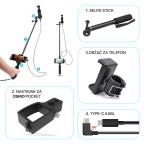 Selfie stick sa Type C kablom crni slika 2