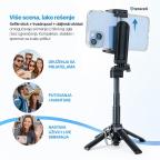 Selfie stick Teracell C01 + kvadripod Mini crni slika 9