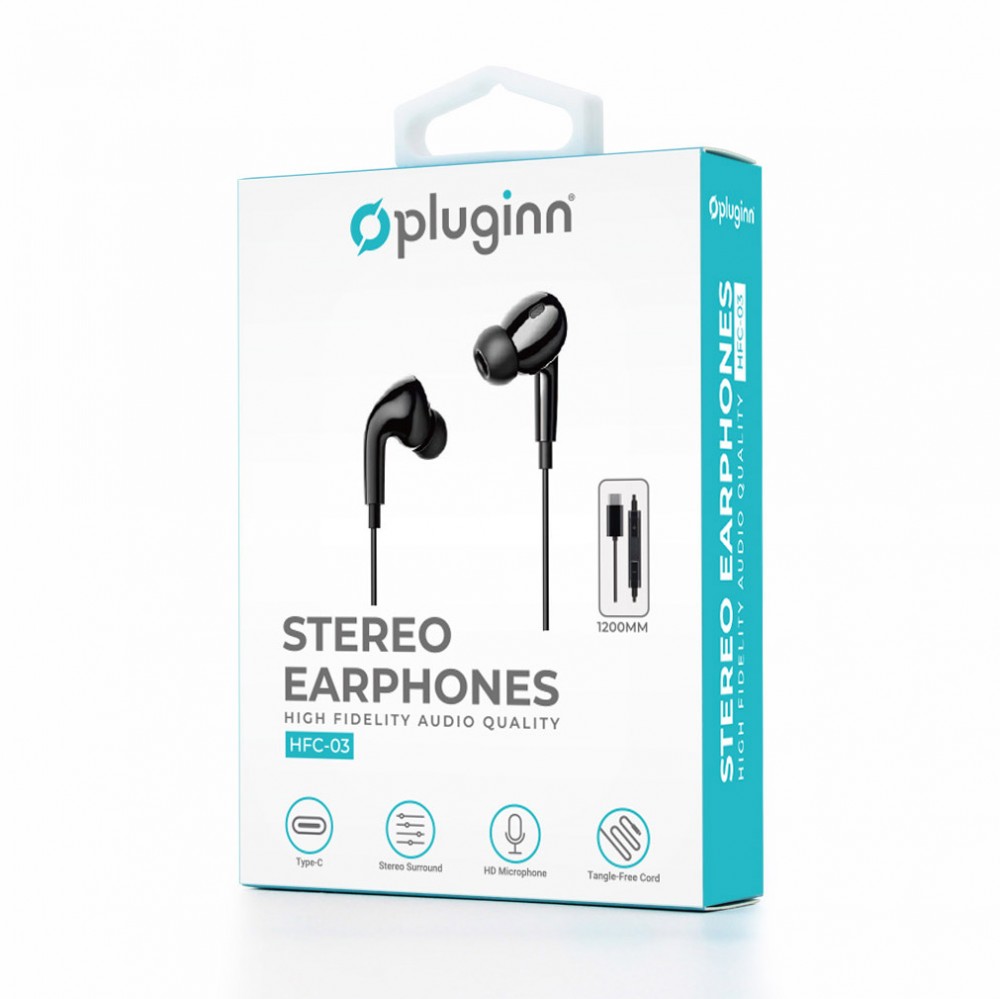 Slusalice Pluginn HFC-03 Type C crne cena 2000 din slika
