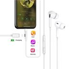 Slusalice sa adapterom za punjenje JH-015 za iPhone lightning bele HQ slika 3