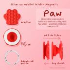 Stiker za mobilni telefon Magnetic Paw pink slika 2