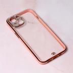Maska Torbica Cirkon Camera za iPhone 14 6.1 roze cena 1000 din slika