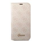 Maska Torbica Guess BT PC/TPU 4G PU Script Metal za iPhone 14 Pro 6.1 pink (GUBKP14LHG4SHP) cena 4500 din slika