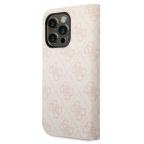 Maska Torbica Guess BT PC/TPU 4G PU Script Metal za iPhone 14 Pro 6.1 pink (GUBKP14LHG4SHP) slika 2