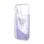 Maska Torbica Guess Hc Liquid Glitter Triangle Translucent za iPhone 14 Pro 6.1 ljubicasta(GUHCP14LLFCTPU) slika 3