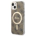 Maska Torbica Guess Hc Magsafe IML 4G Pattern za iPhone 15 6.1 braon (GUHMP15SH4STW) cena 4500 din slika