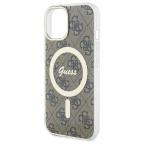 Maska Torbica Guess Hc Magsafe IML 4G Pattern za iPhone 15 6.1 braon (GUHMP15SH4STW) slika 4