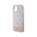 Maska Torbica Guess Hc PC/TPU 4G Bottom Stripe za iPhone 15 6.1 roze (GUHCP15SG4GLPI) slika 6