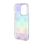 Maska Torbica Guess Hc PC TPU Iridescent Glitter Pattern Peony Cordstrap za iPhone 15 Pro 6.1 ljubicasta (GUHCP15LHPELISU) slika 4