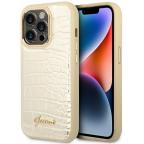 Maska Torbica Guess Hc PU Croco Metal Outline za iPhone 14 Pro 6.1 zlatna (GUHCP14LHGCRHD) cena 4500 din slika