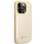 Maska Torbica Guess Hc PU Croco Metal Outline za iPhone 14 Pro 6.1 zlatna (GUHCP14LHGCRHD) slika 3