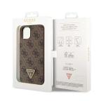 Maska Torbica Guess Hc PU Leather 4G Triangle Strass za iPhone 15 6.1 braon (GUHCP15SP4TDPW) slika 7