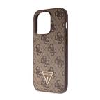 Maska Torbica Guess Hc PU Leather 4G Triangle Strass za iPhone 15 Pro 6.1 braon (GUHCP15LP4TDPW) slika 4