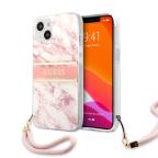 Maska Torbica Guess Marble Strap za iPhone 13 6.1 roze (GUHCP13MKMABPI) cena 4500 din slika