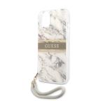 Maska Torbica Guess Marble Strap za iPhone 13 6.1 siva (GUHCP13MKMABGR) slika 5