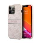 Maska Torbica Guess Stripe za iPhone 13 Pro 6.1 roze (GUHCP13L4GDPI) cena 4500 din slika