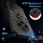 Maska Torbica Hard Ring za Xiaomi Redmi 14C/Redmi A4 tamno siva slika 3