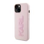Maska Torbica Karl Lagerfeld 3D Rubber Glitter Logo za iPhone 15 6.1 roze (KLHCP15S3DMBKCP) slika 2