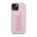 Maska Torbica Karl Lagerfeld 3D Rubber Glitter Logo za iPhone 15 6.1 roze (KLHCP15S3DMBKCP) slika 3