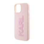 Maska Torbica Karl Lagerfeld 3D Rubber Glitter Logo za iPhone 15 6.1 roze (KLHCP15S3DMBKCP) slika 6