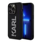 Maska Torbica Karl Lagerfeld 3D Rubber Glitter Logo za iPhone 15 Pro Max 6.7 crna (KLHCP15X3DMBKCK) cena 4500 din slika