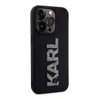 Maska Torbica Karl Lagerfeld 3D Rubber Glitter Logo za iPhone 15 Pro Max 6.7 crna (KLHCP15X3DMBKCK) slika 4