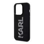 Maska Torbica Karl Lagerfeld 3D Rubber Glitter Logo za iPhone 15 Pro Max 6.7 crna (KLHCP15X3DMBKCK) slika 5