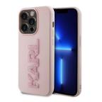 Maska Torbica Karl Lagerfeld 3D Rubber Glitter Logo za iPhone 15 Pro Max 6.7 roze (KLHCP15X3DMBKCP) cena 4500 din slika