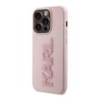 Maska Torbica Karl Lagerfeld 3D Rubber Glitter Logo za iPhone 15 Pro Max 6.7 roze (KLHCP15X3DMBKCP) slika 2